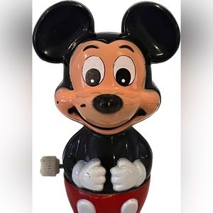 Vintage Mickey Mouse TOMY Walt Disney Production Wind Up Walking Toy